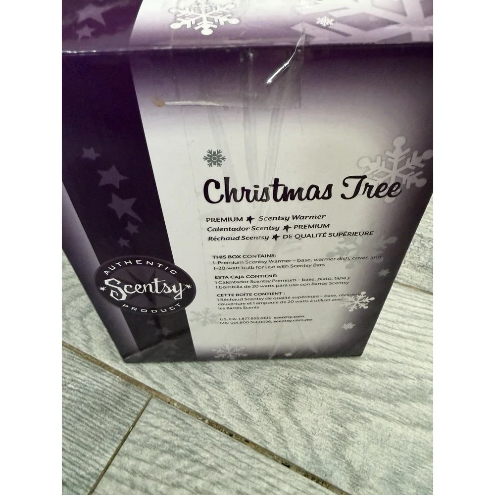 Scentsy Christmas Tree Wax Warmer Holiday Ceramic Full Size w Box Premium 23934‎